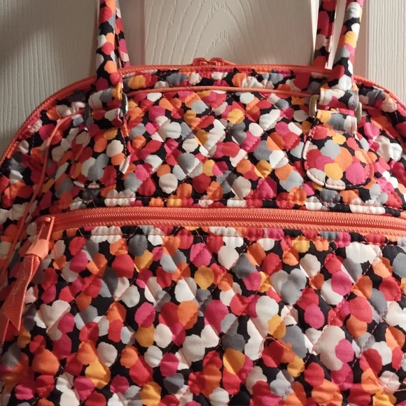 NWT Authentic Vera Bradley Pixie Confetti Turnlock Satchel - Picture 4 of 5